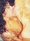 Nina Hartley kissing Pepper